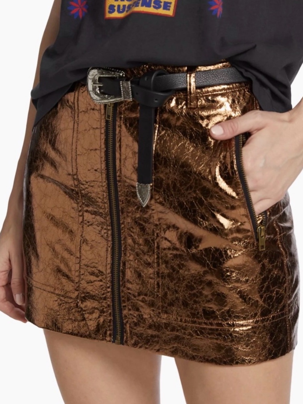 Mother The Sprocket Mini Skirt